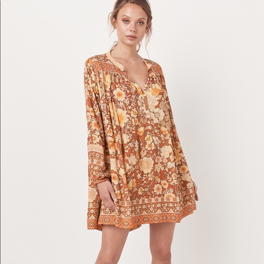 Spell Amethyst Keyhole Smock Dress